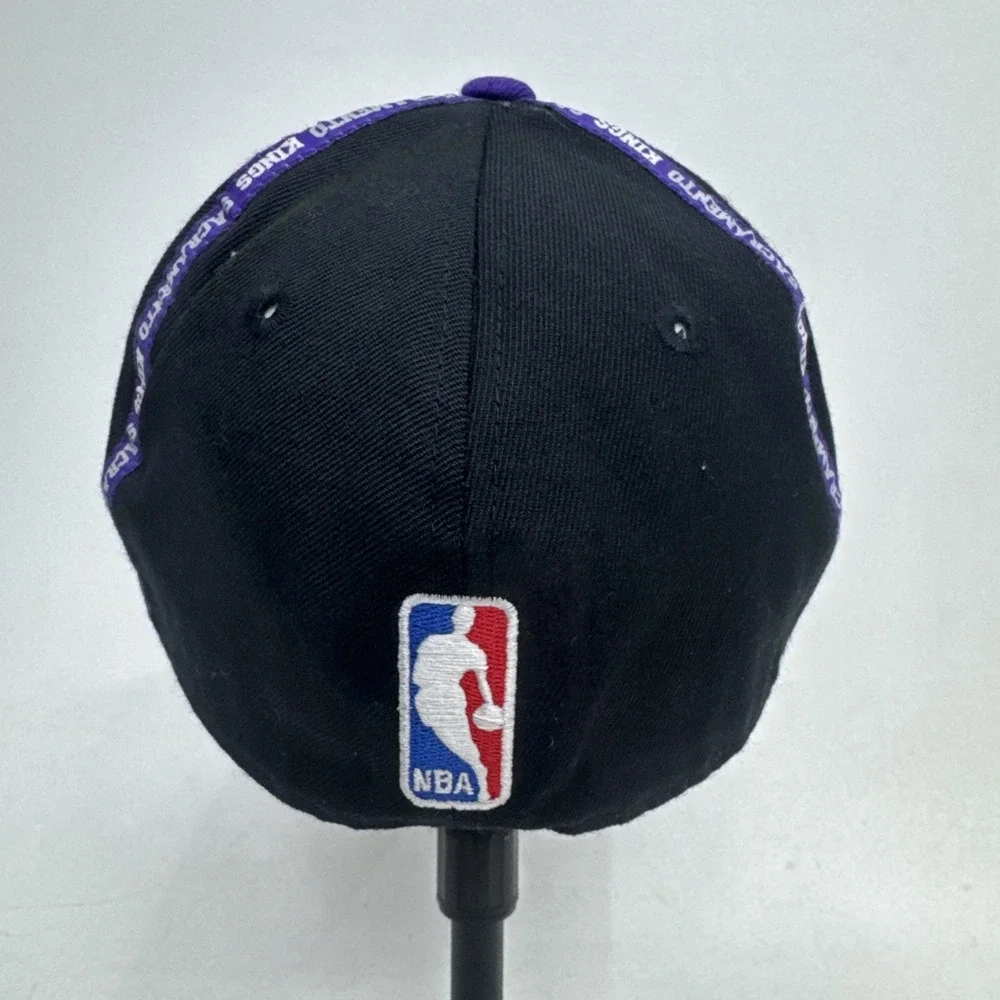 Sacramento Kings NBA Reebok Black Purple Cap Hat Logo Fitted ~ Size 7 1/8
